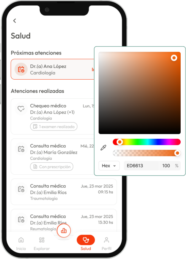 WeHealthy white label — plataforma personalizada com identidade visual da empresa
